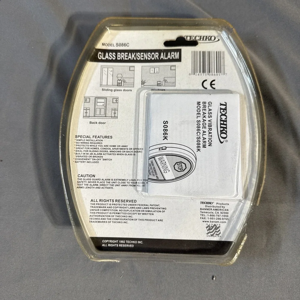 Telko S086N Glass Break/Sensor Alarm‎ Guard Vibration Sensor Device